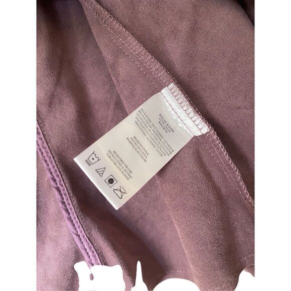 Kut from the Kloth Tayanita Faux Suede Jacket in Wisteria size L NWT - Picture 10 of 13